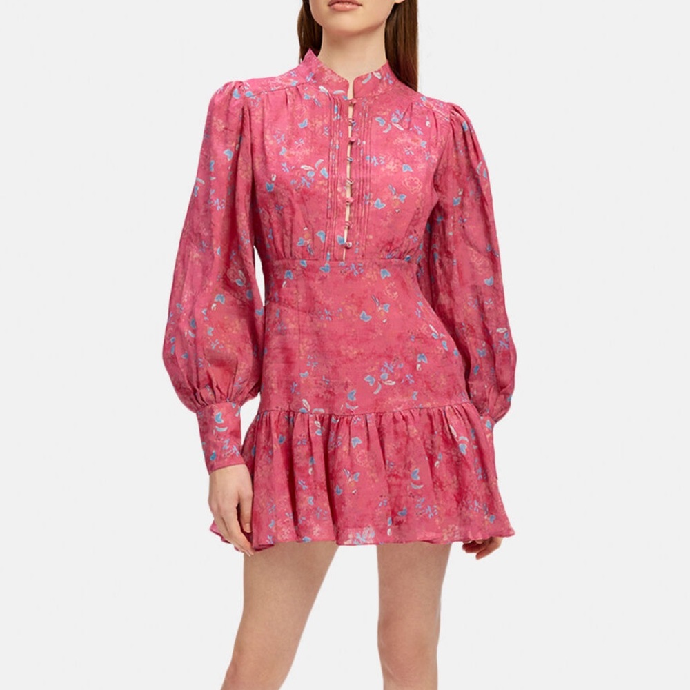 Bardot dress in pink floral